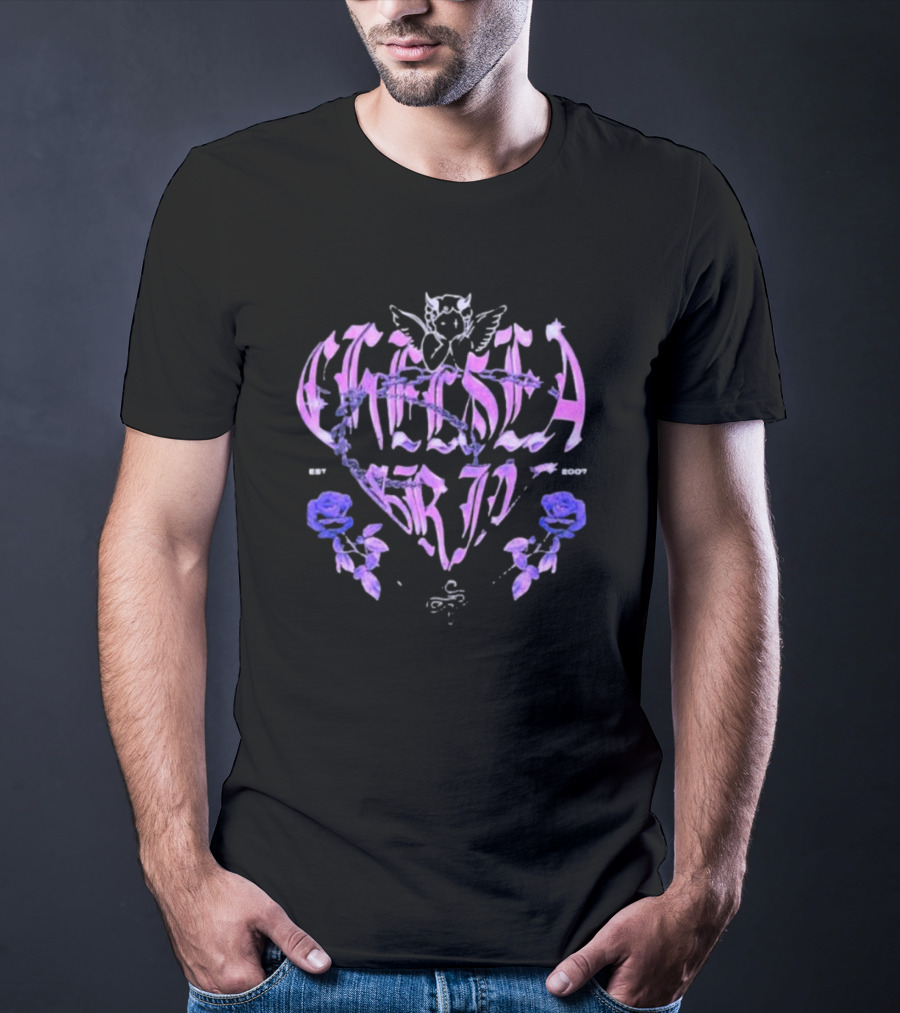 Chelsea Grin Purple Heart EST 2007 Roses Owl T-Shirt