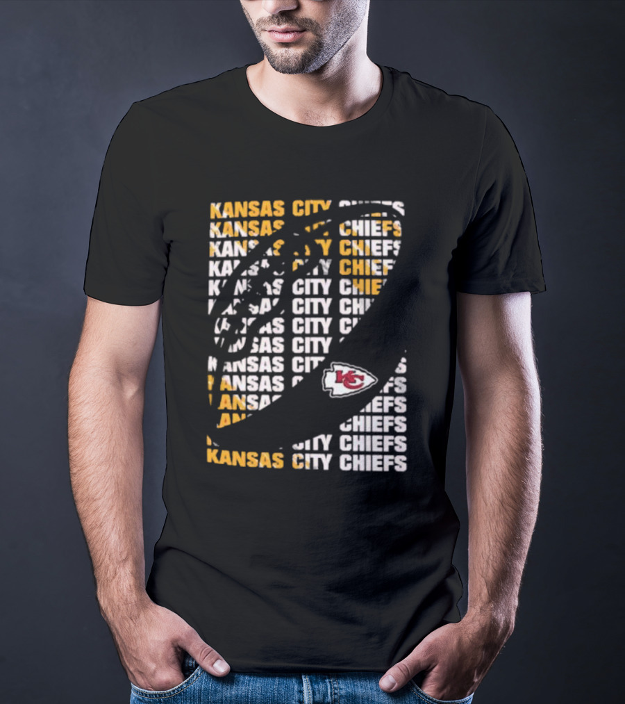 Kansas City Chiefs Youth Box Football KC Logo T-Shirt