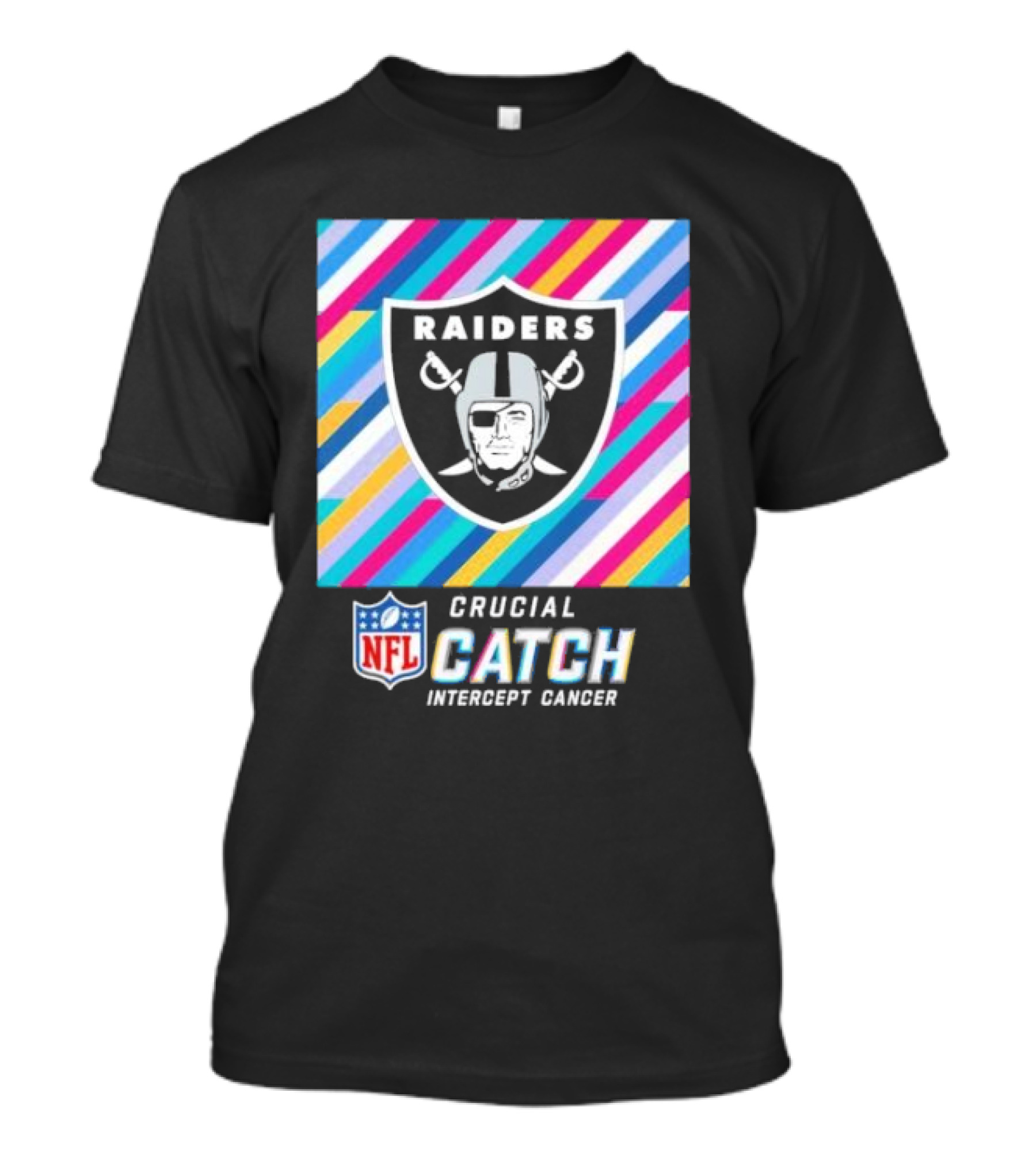 Las Vegas Raiders NFL Crucial Catch Intercept Cancer T-Shirt