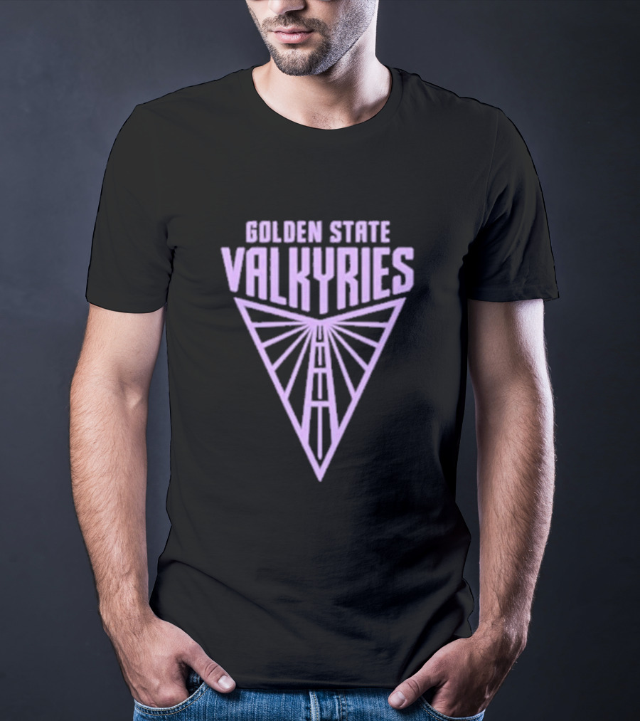Golden State Valkyries Symbolic Emblem With Geometric T-Shirt
