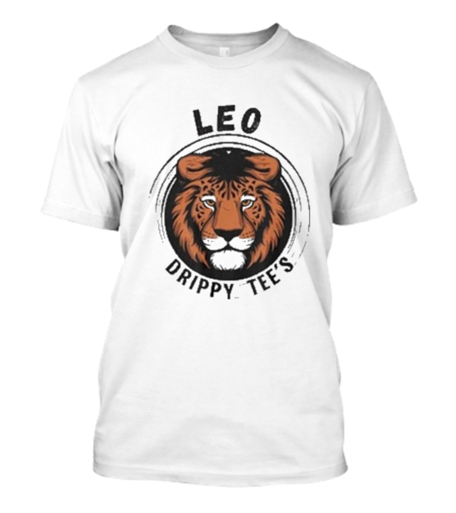LEO Drippy Tee’s Fierce Lion Head T-Shirt