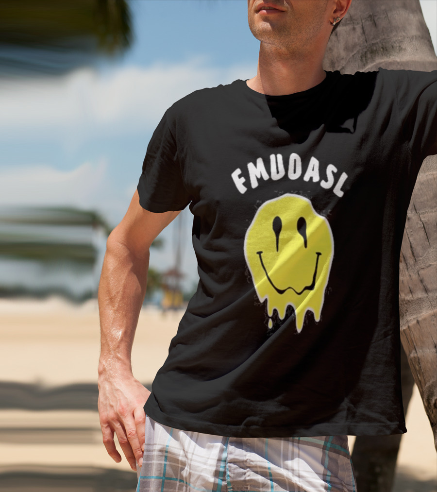 FMUOASL Dripping Smiley Face T-Shirt