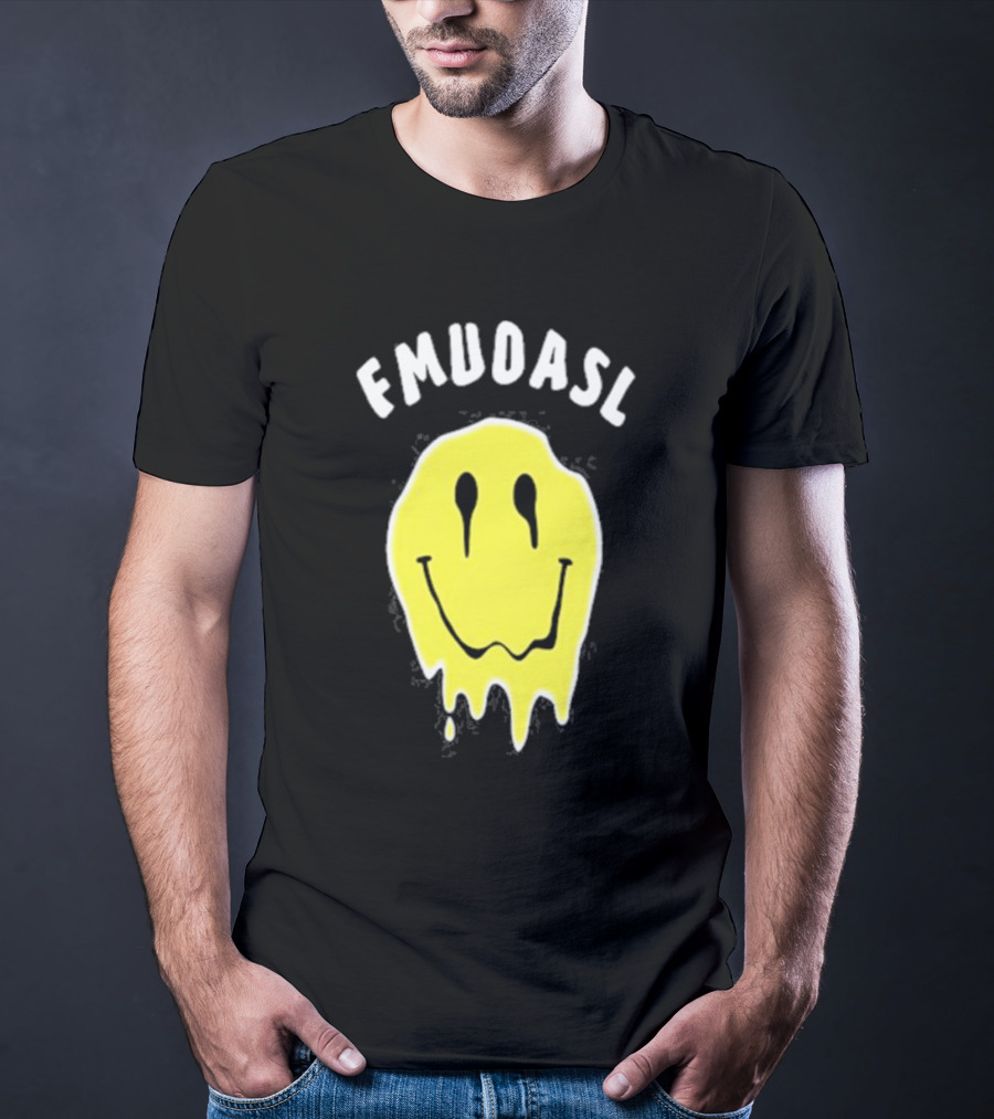 FMUOASL Dripping Smiley Face T-Shirt