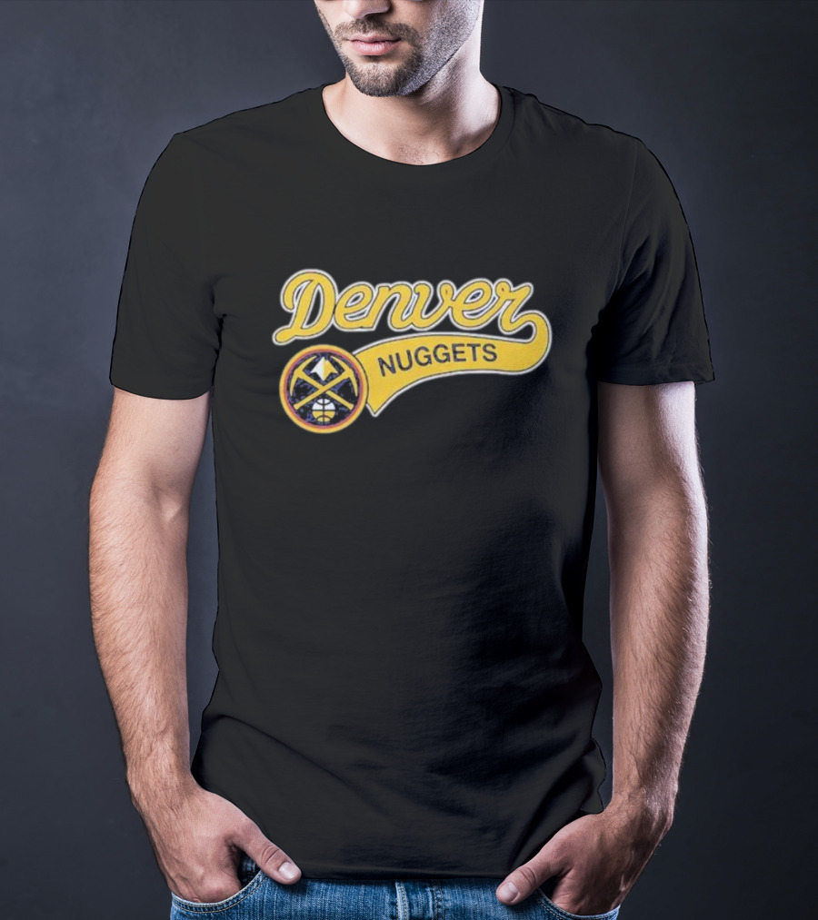 Denver Nuggets Script With Round Emblem T-Shirt