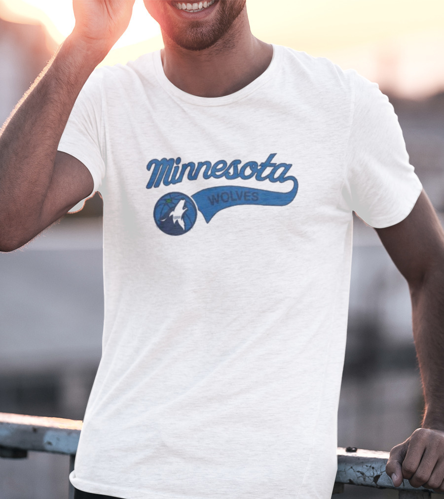 Minnesota Wolves Basketball Logo Script T-Shirt