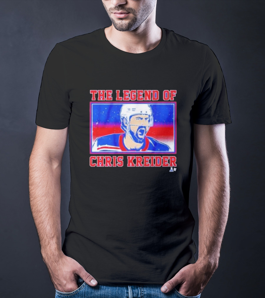 The Legend Of Chris Kreider Hockey Icon Burst T-Shirt