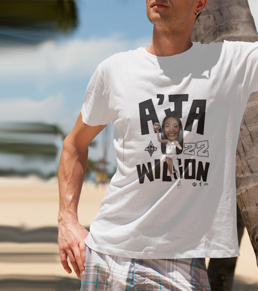 A'ja Wilson 22 Aces Playa Society T-Shirt