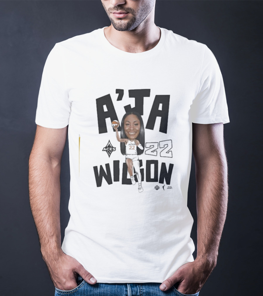 A'ja Wilson 22 Aces Playa Society T-Shirt