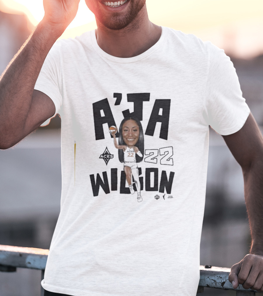 A'ja Wilson 22 Aces Playa Society T-Shirt