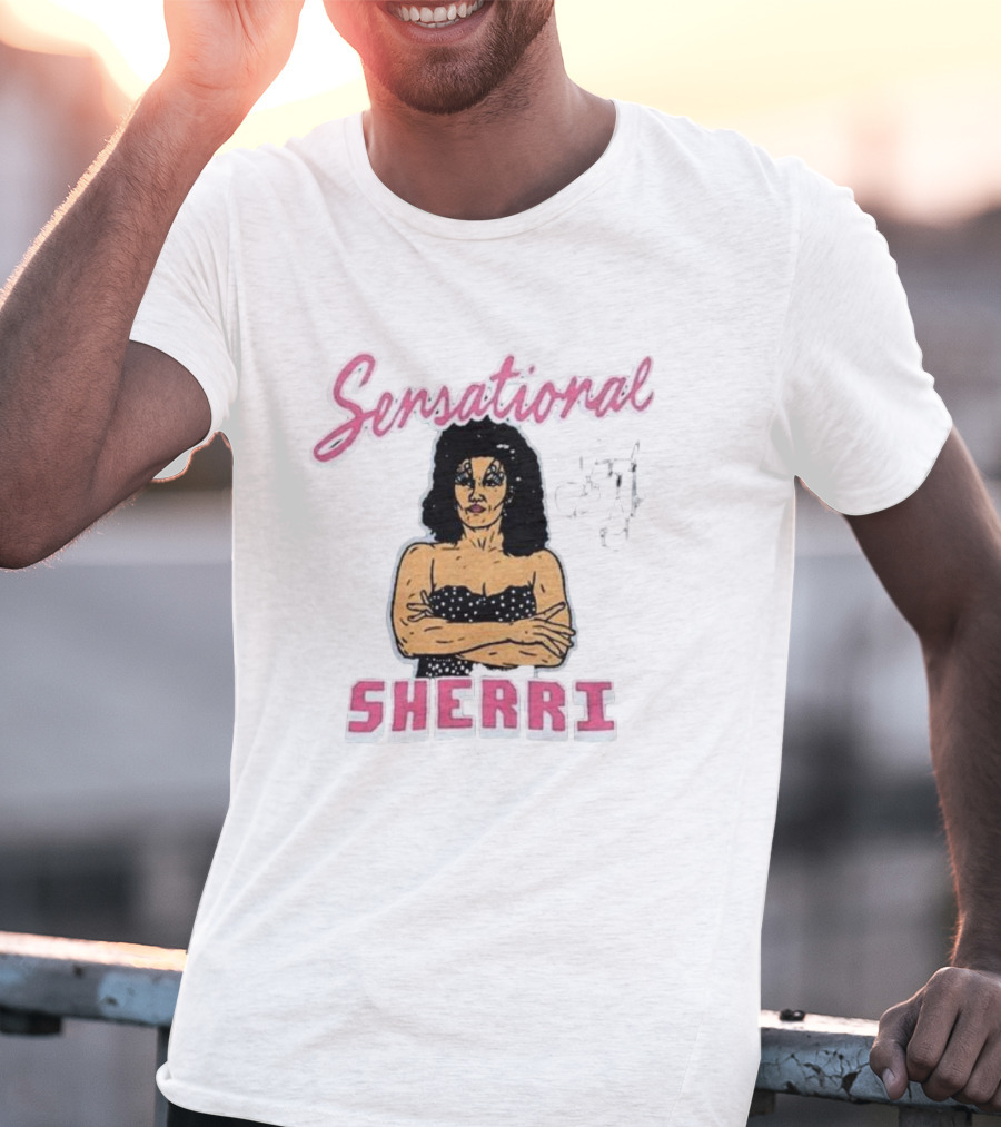 Sensational Sherri Retro Illustration Wrestling T-Shirt