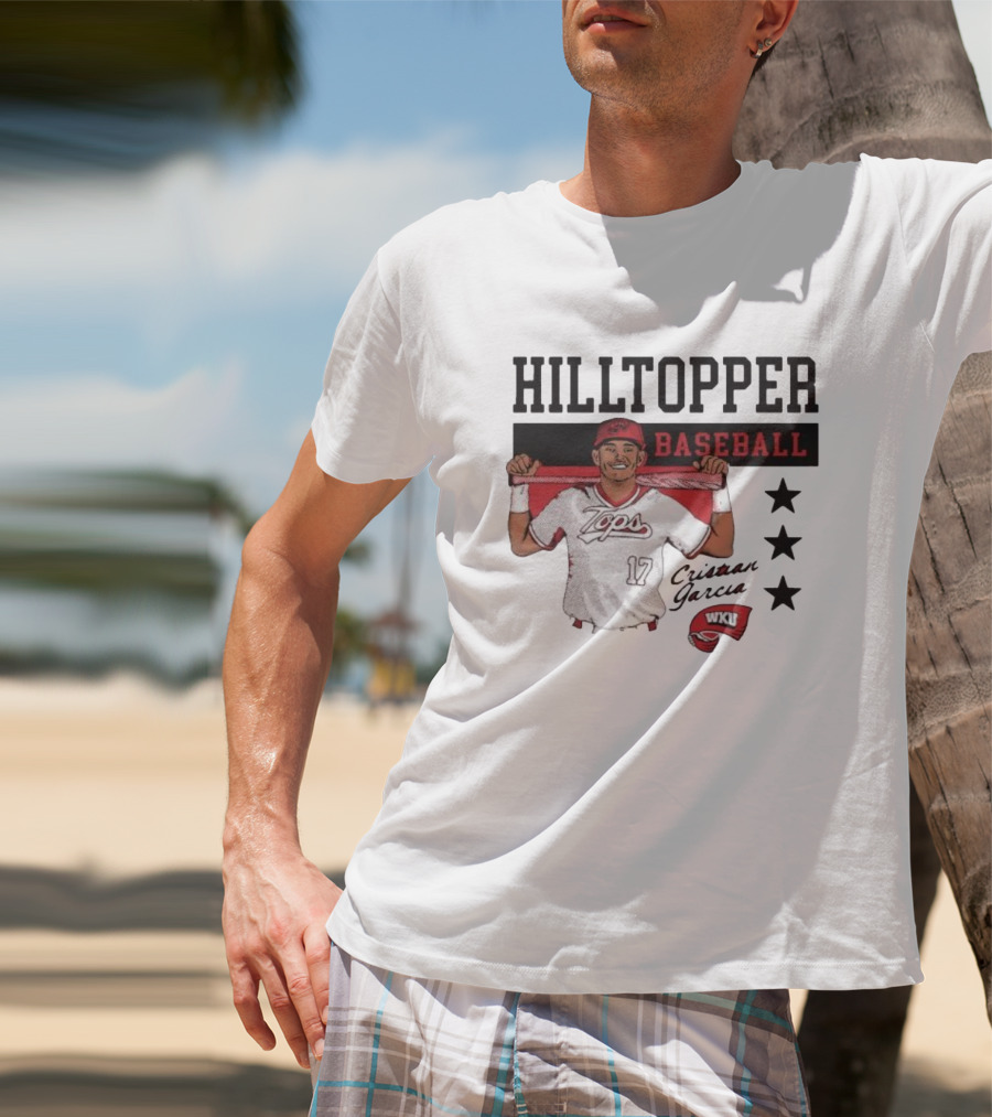Hilltopper Baseball Tops 17 WKU Cristian Garcia T-Shirt