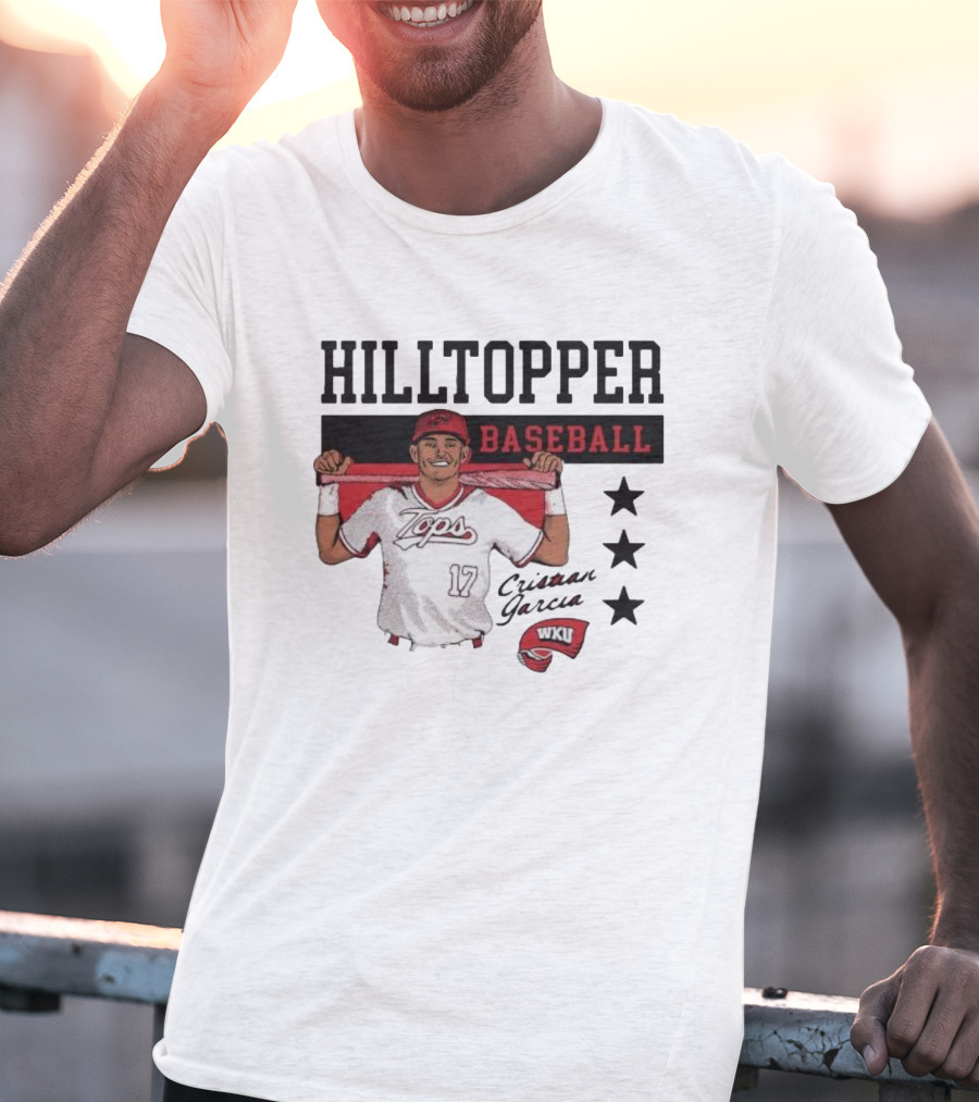 Hilltopper Baseball Tops 17 WKU Cristian Garcia T-Shirt