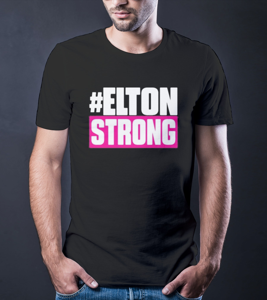 EltonStrong Pink And White Bold Text Design For Bayley Fans T-Shirt