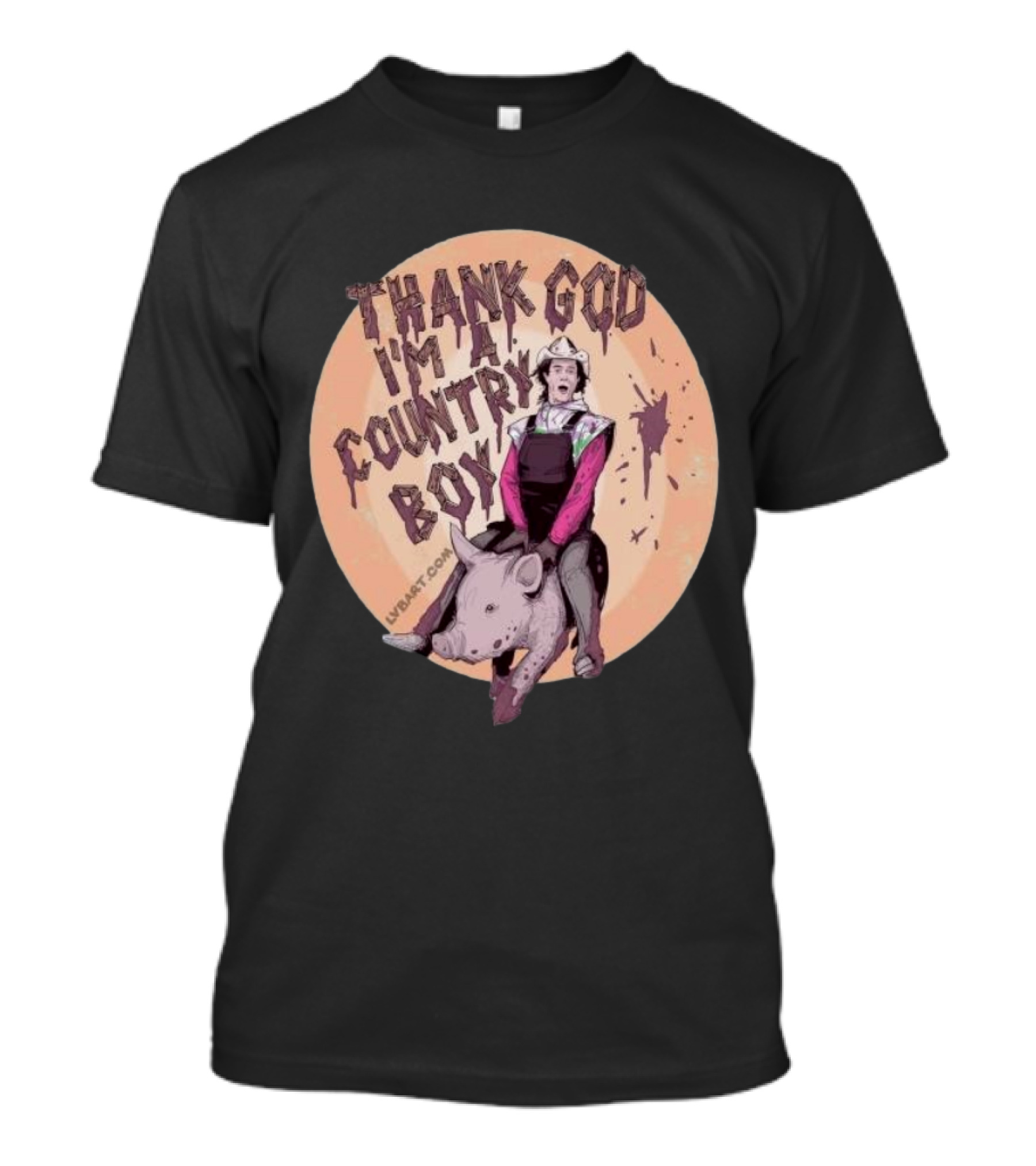Thank God I'm A Country Boy Riding Pigman T-Shirt