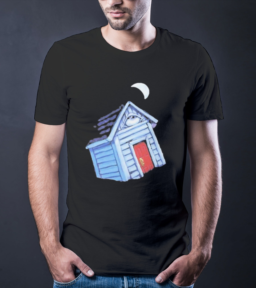 Turmoil Tinfoil Moon Eye House With Red Door T-Shirt