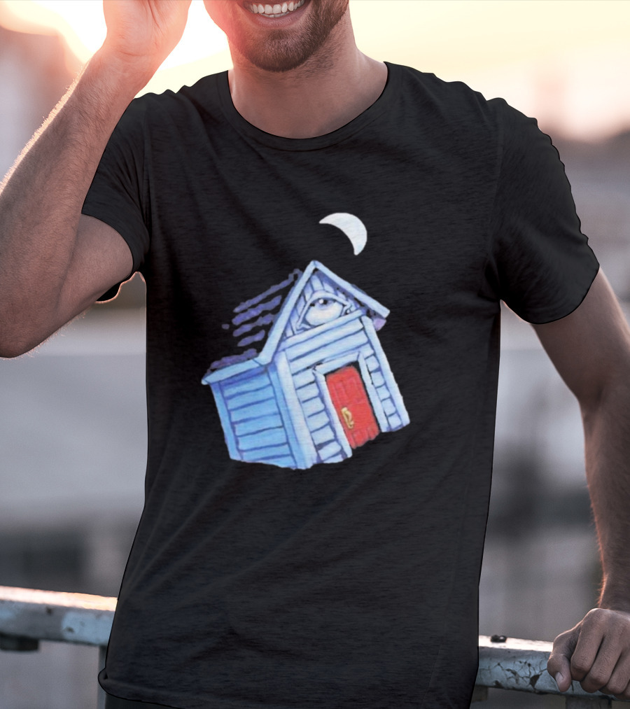 Turmoil Tinfoil Moon Eye House With Red Door T-Shirt