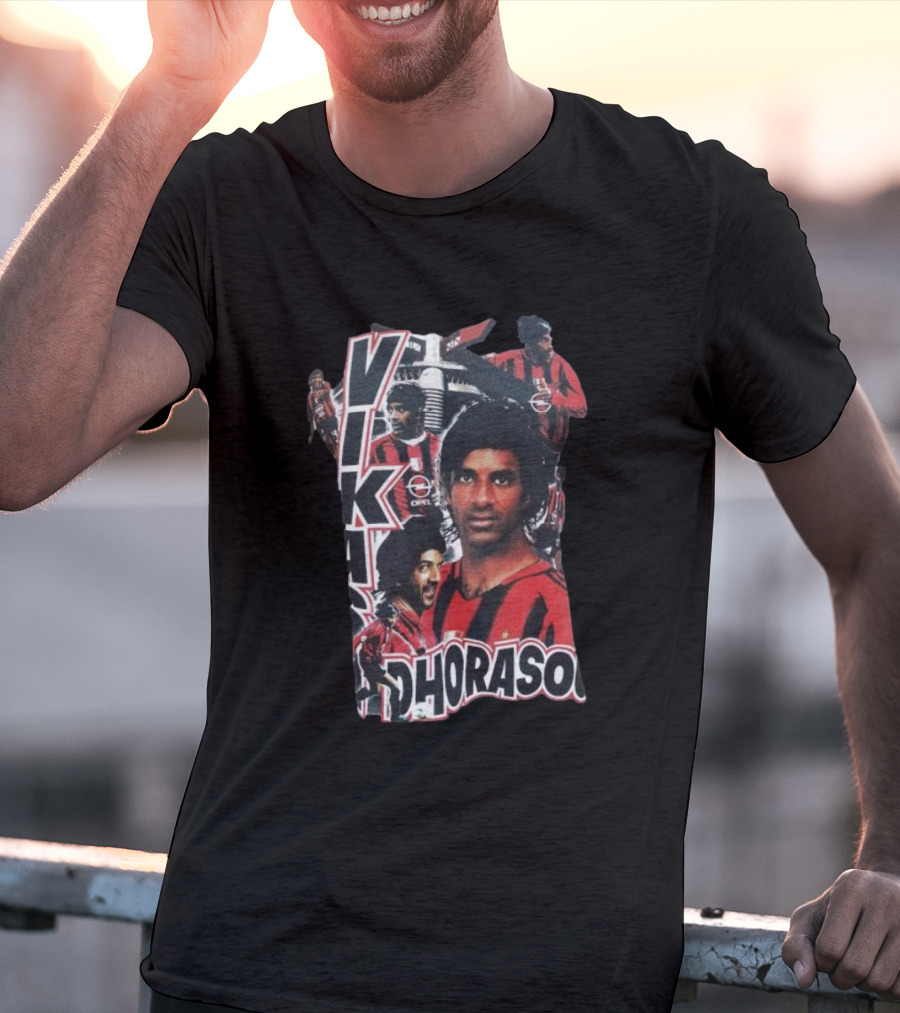 Vikash Dhorasoo AC Milan Retro Collage T-Shirt