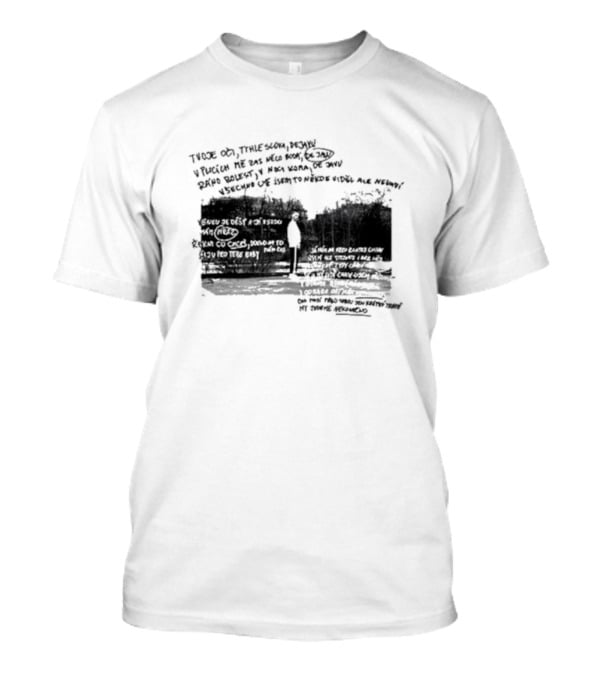 Viktor Sheen Černobílej Svět Text Illustration With Trees And Figure T-Shirt