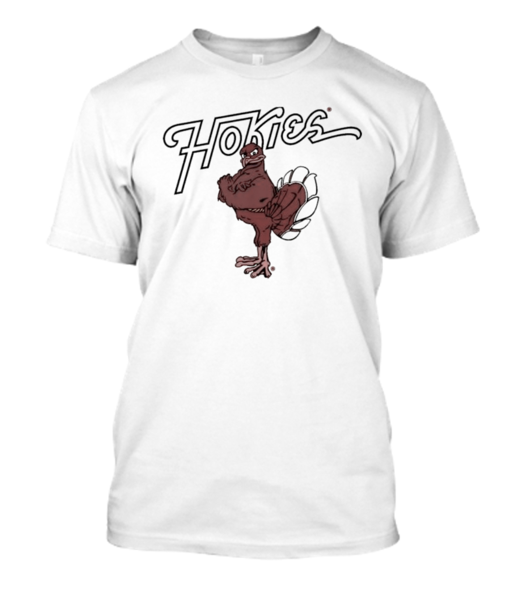Virginia Tech Hokies Orange Hokie Bird T-Shirt