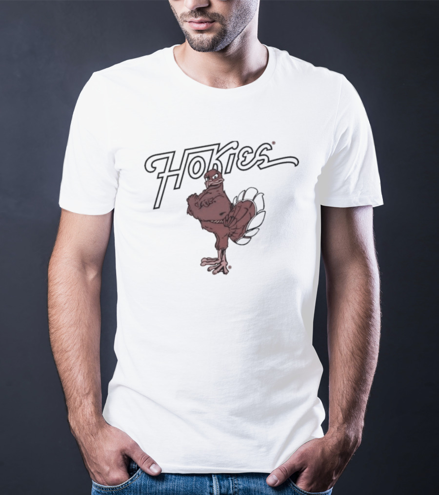 Virginia Tech Hokies Orange Hokie Bird T-Shirt