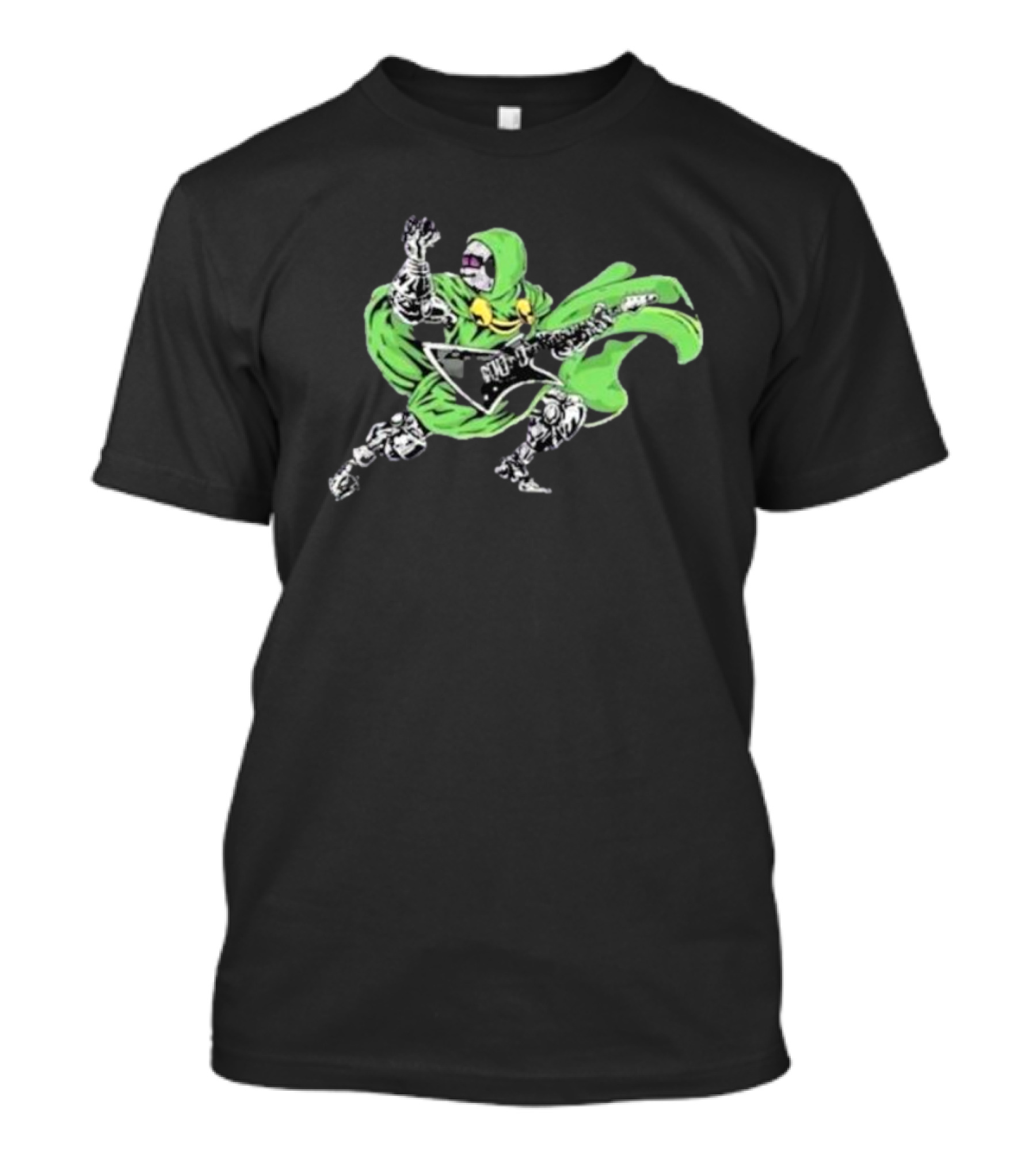 Mfer Doom Inko Metal Guitar Villain Green Cloak T-Shirt