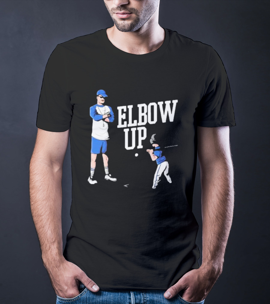 Middleclassfancy Baseball Coach Elbow Up T-Shirt