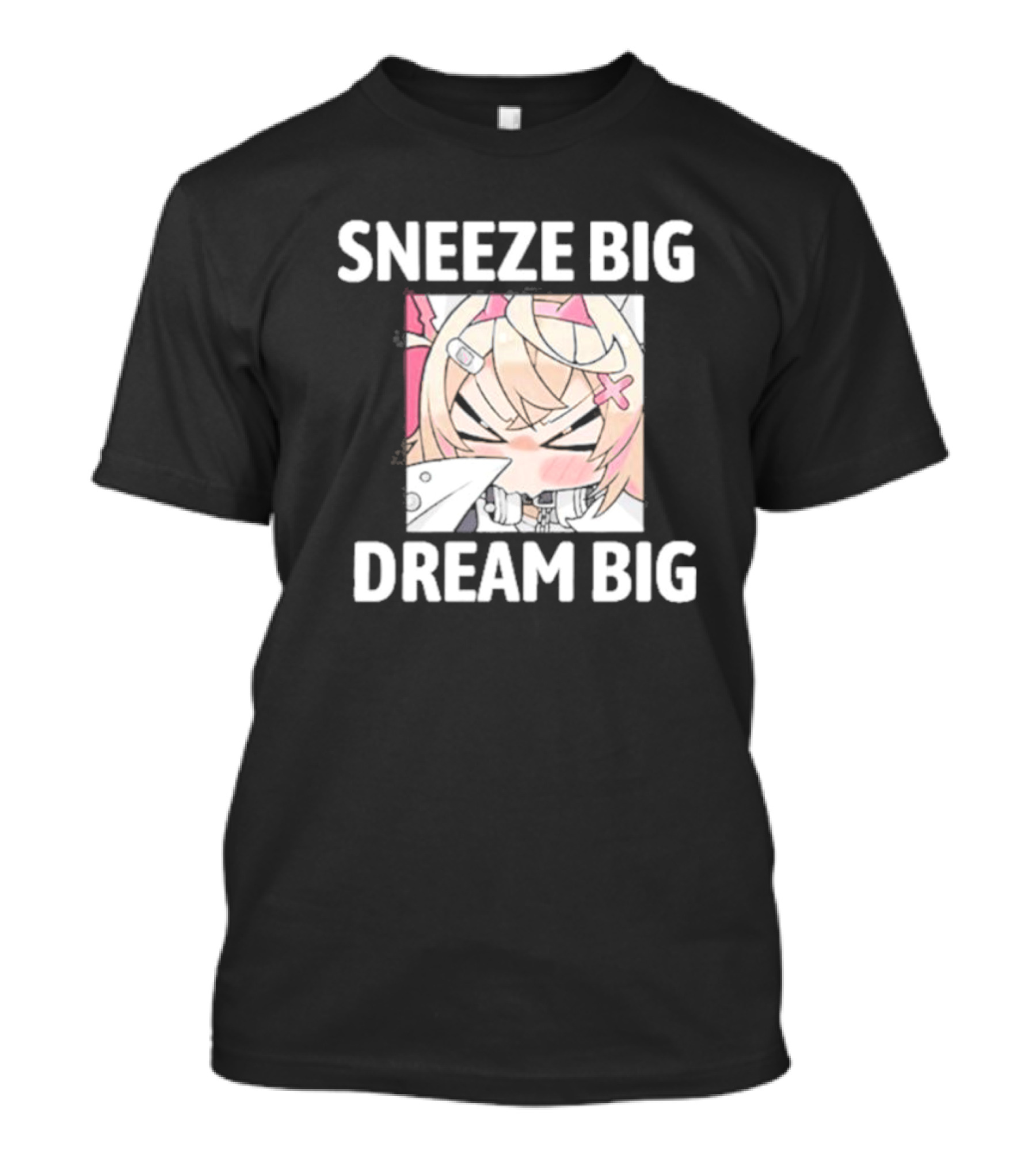 Sneeze Big Dream Big Mococo Anime Style Character T-Shirt