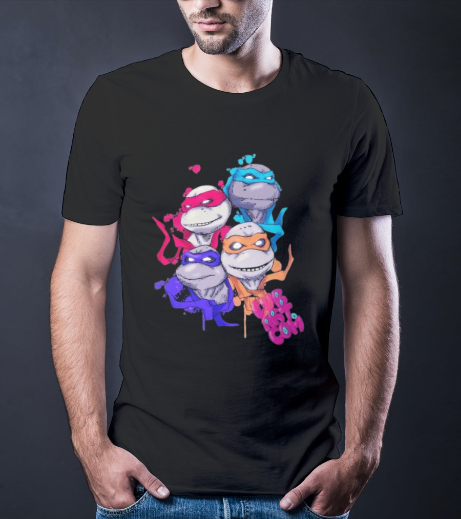 Neon TMNT Characters Pop T-Shirt