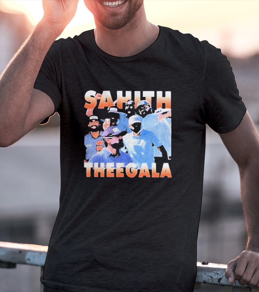 Sahith Theegala Celebratory Golf Moments T-Shirt