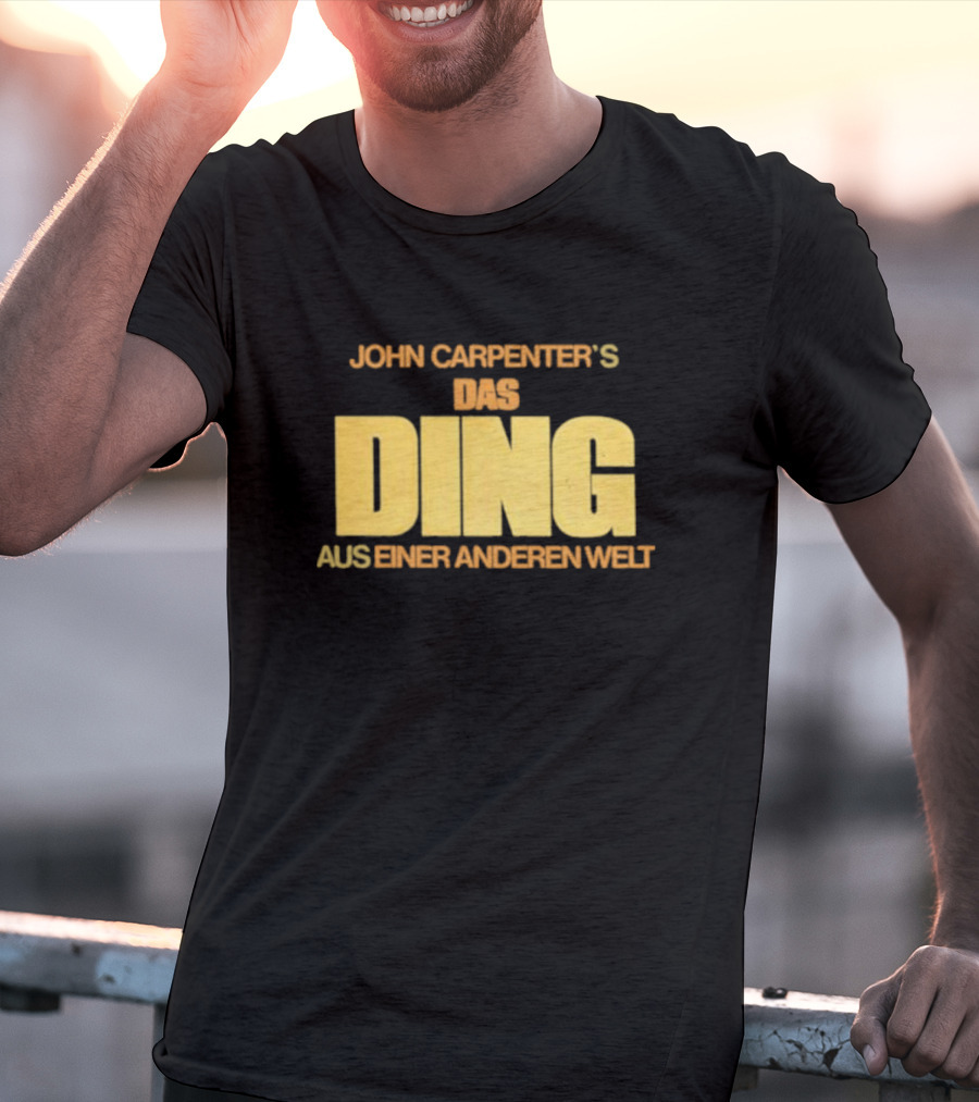John Carpenter's Das Ding Aus Einer Anderen Welt Classic Horror Movie Title Text T-Shirt