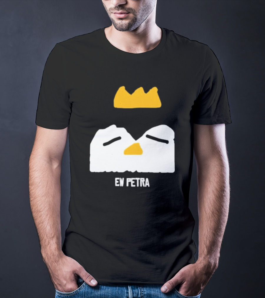 Petra Groaning Crown Face Icon Ew Text T-Shirt