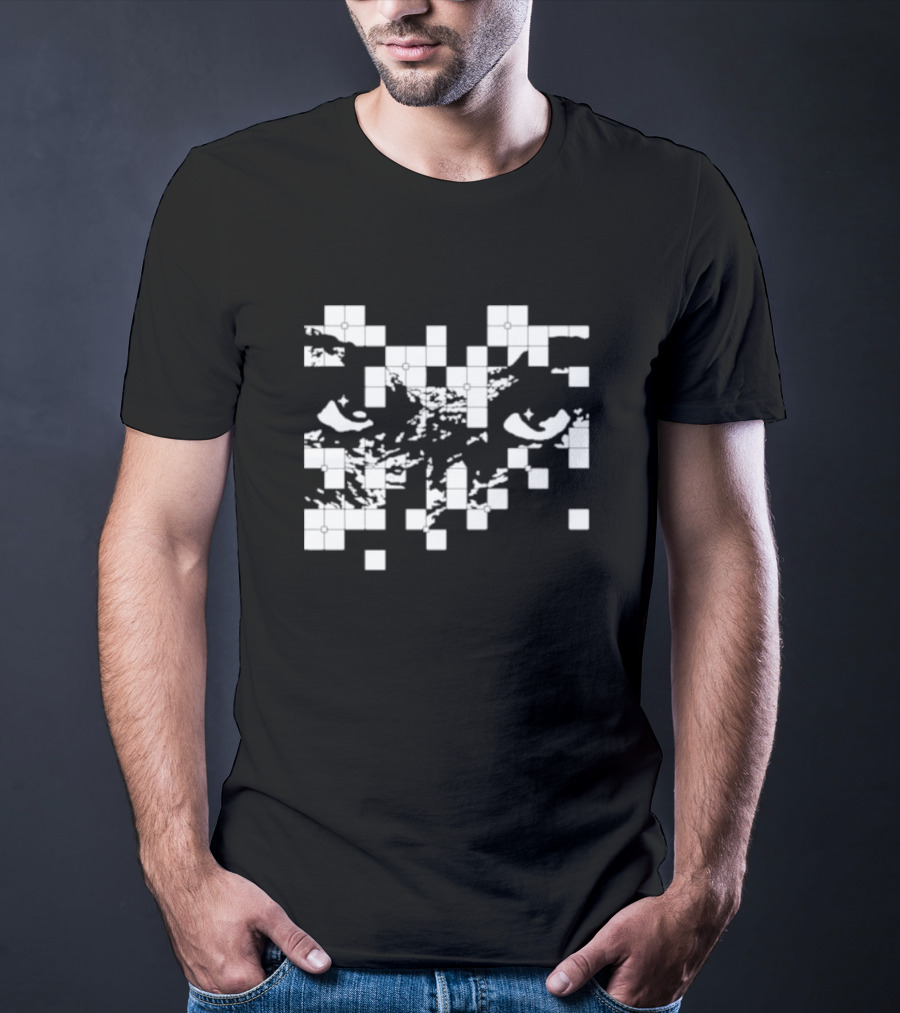 G Jones Paths Eyes Pixelated T-Shirt