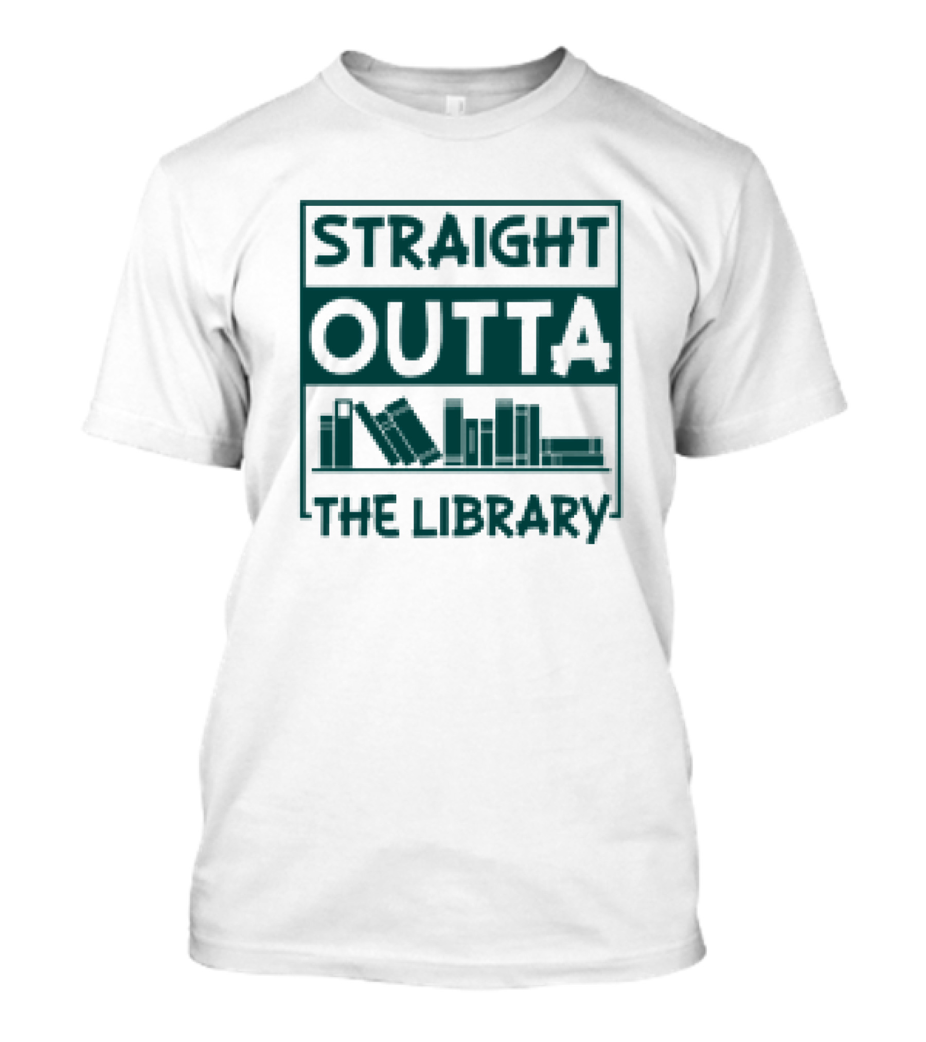 Straight Outta The Library Bookshelves Concept T-Shirt