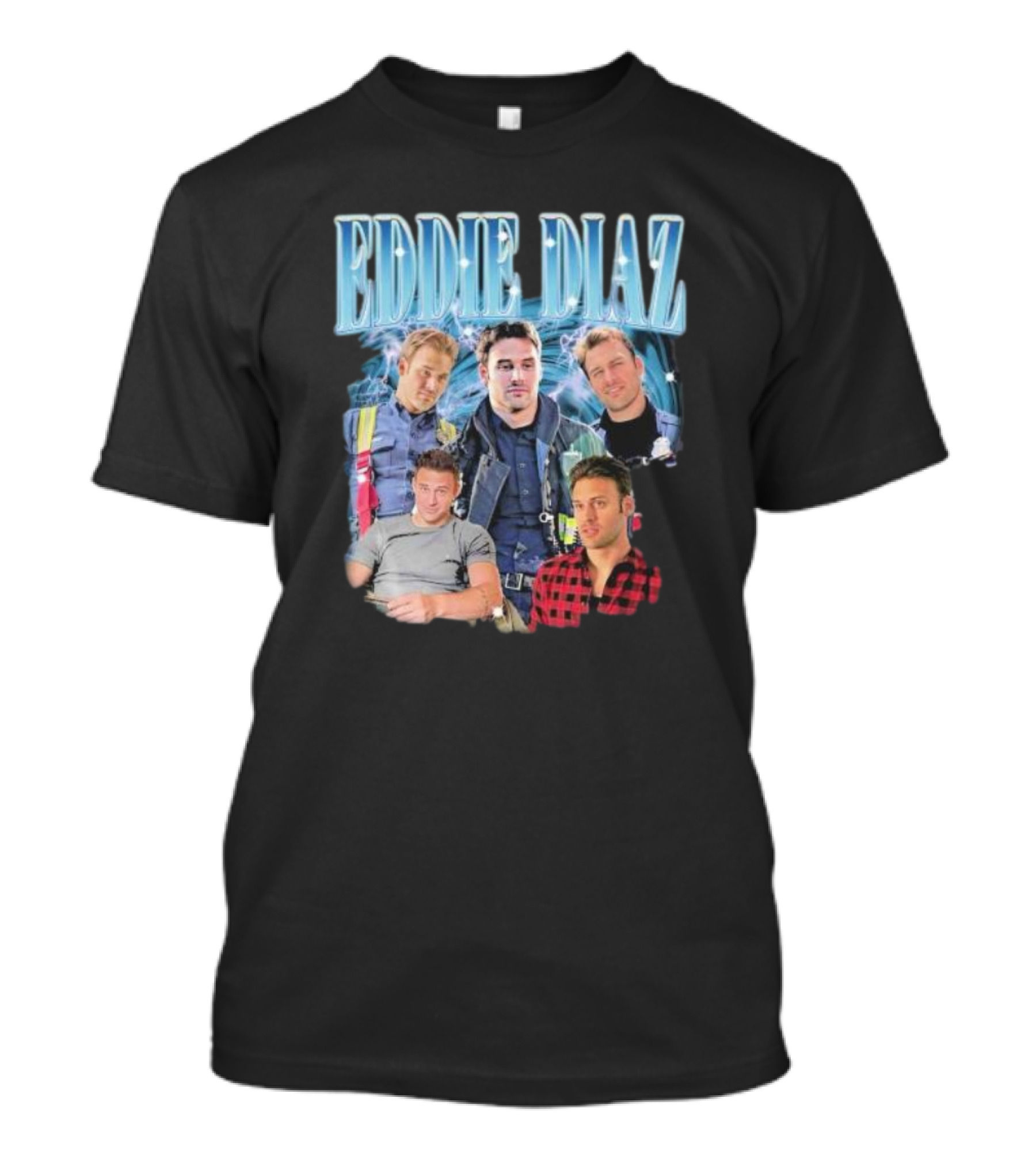 Eddie Diaz Firefighter Tribute Montage T-Shirt