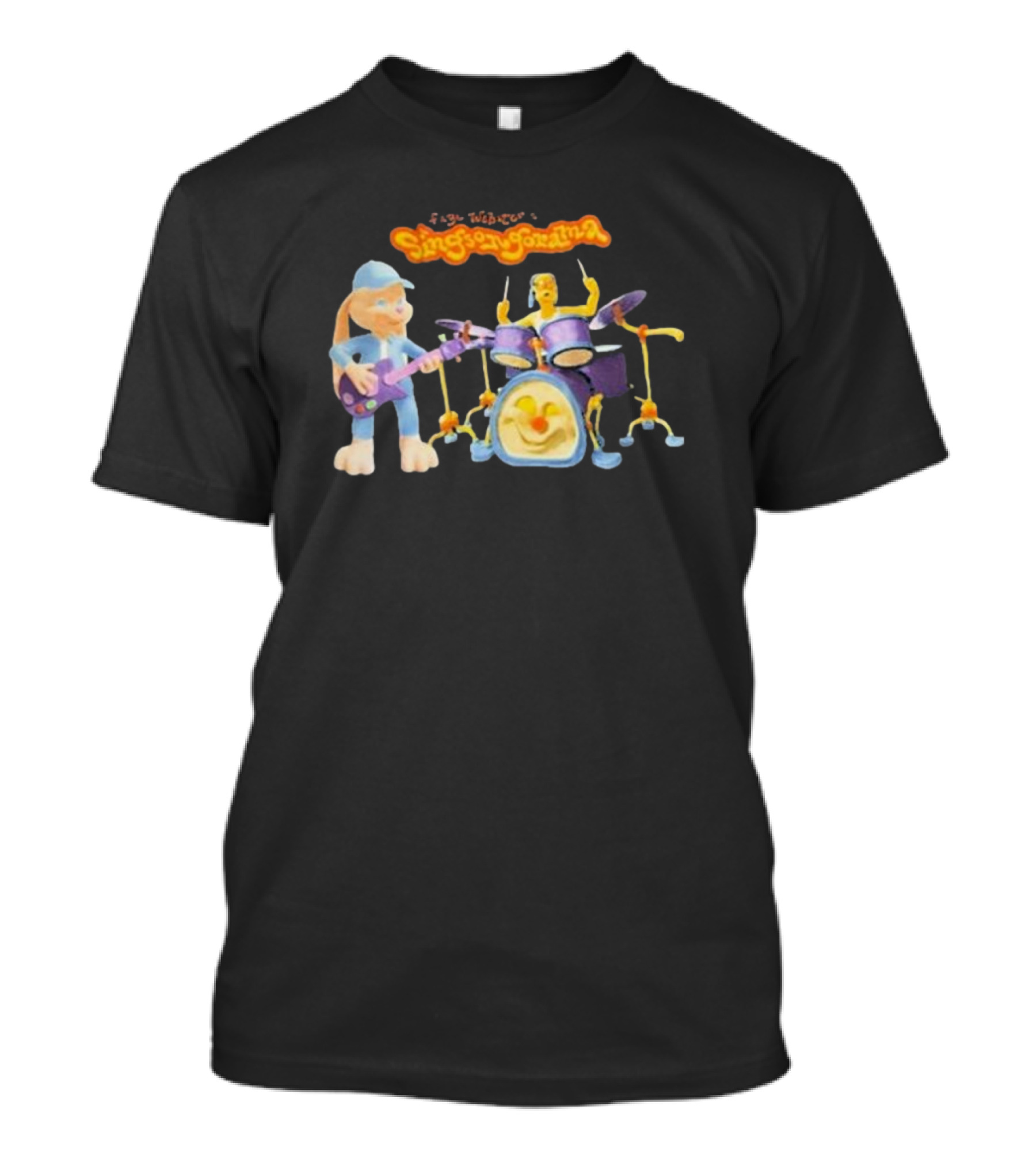 Faye Webster Singsongorama Cartoon Band Performance With Guitar And Drums T-Shirt