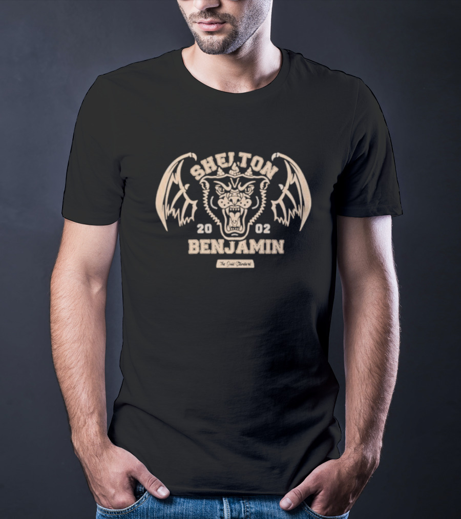 Shelton Benjamin 2002 The Gold Standard Winged Tiger T-Shirt