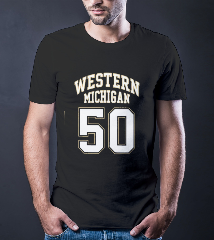 Western Michigan Bronco Pride Number 50 T-Shirt