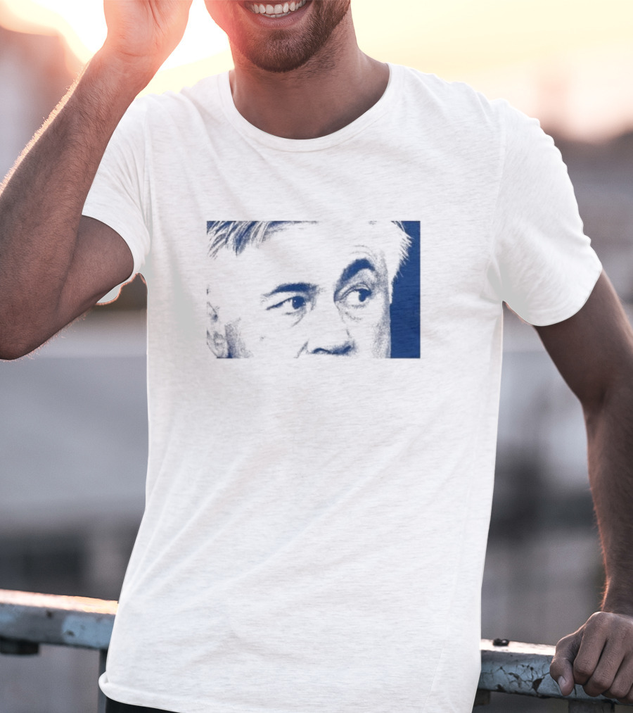 Don Carlo Ancelotti Eyes AOF Images In Blue T-Shirt