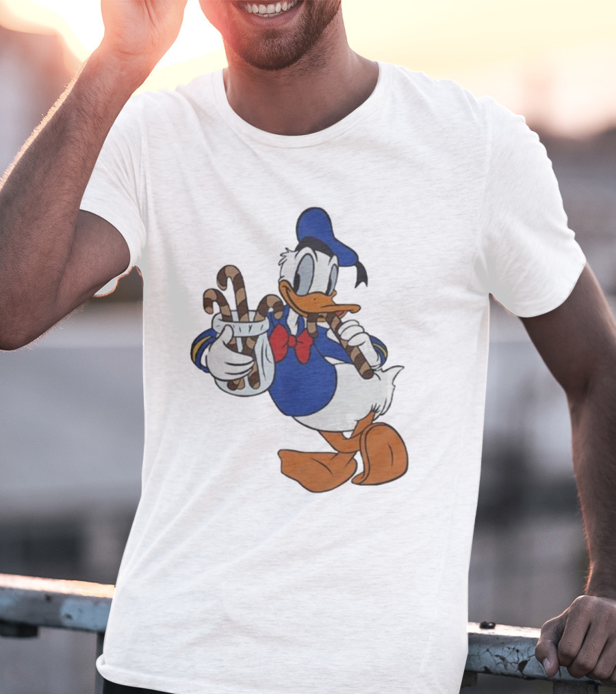 Donald Duck Festive Candy Canes T-Shirt