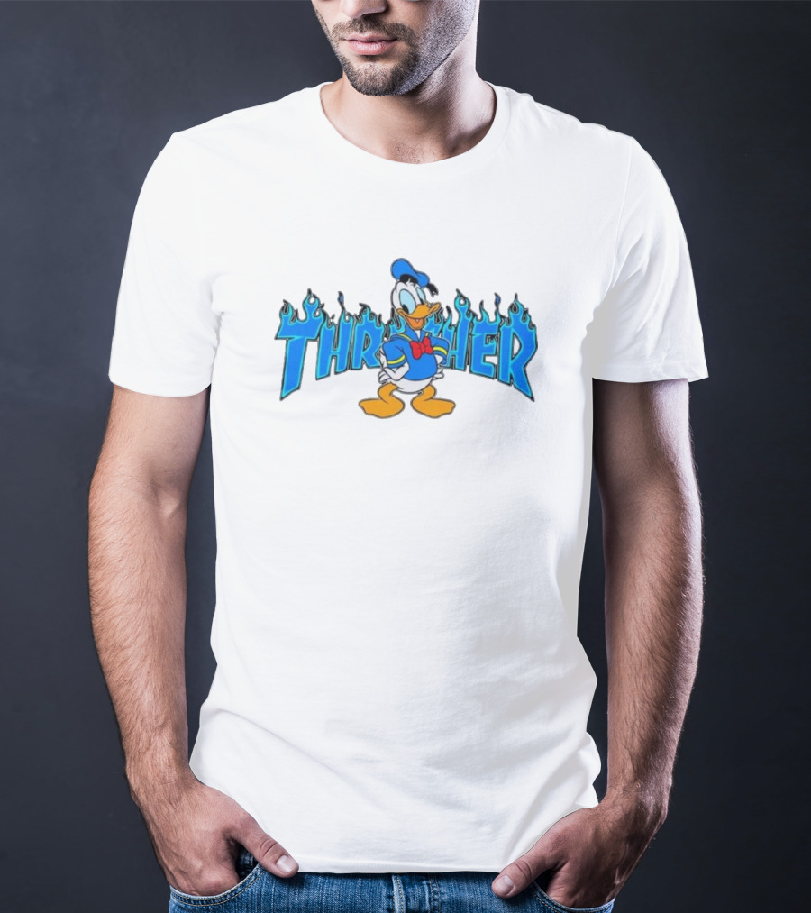Donald Duck Thrasher Flame T-Shirt