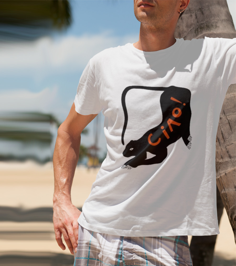 Elena Fiorenza Gatti Ciao Black Cat T-Shirt