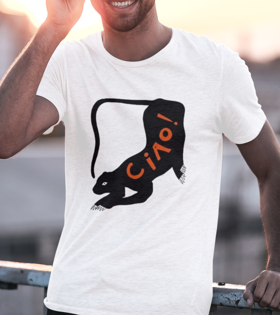 Elena Fiorenza Gatti Ciao Black Cat T-Shirt