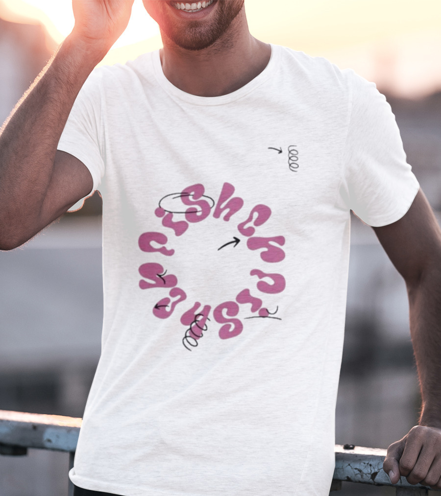 Fisher White Loop Essentials Circular Text T-Shirt