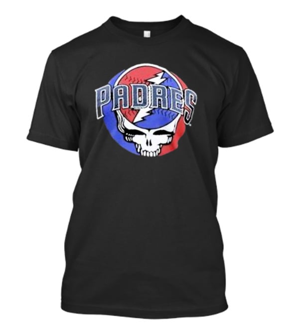 Padres Grateful Dead Style Logo Skully T-Shirt