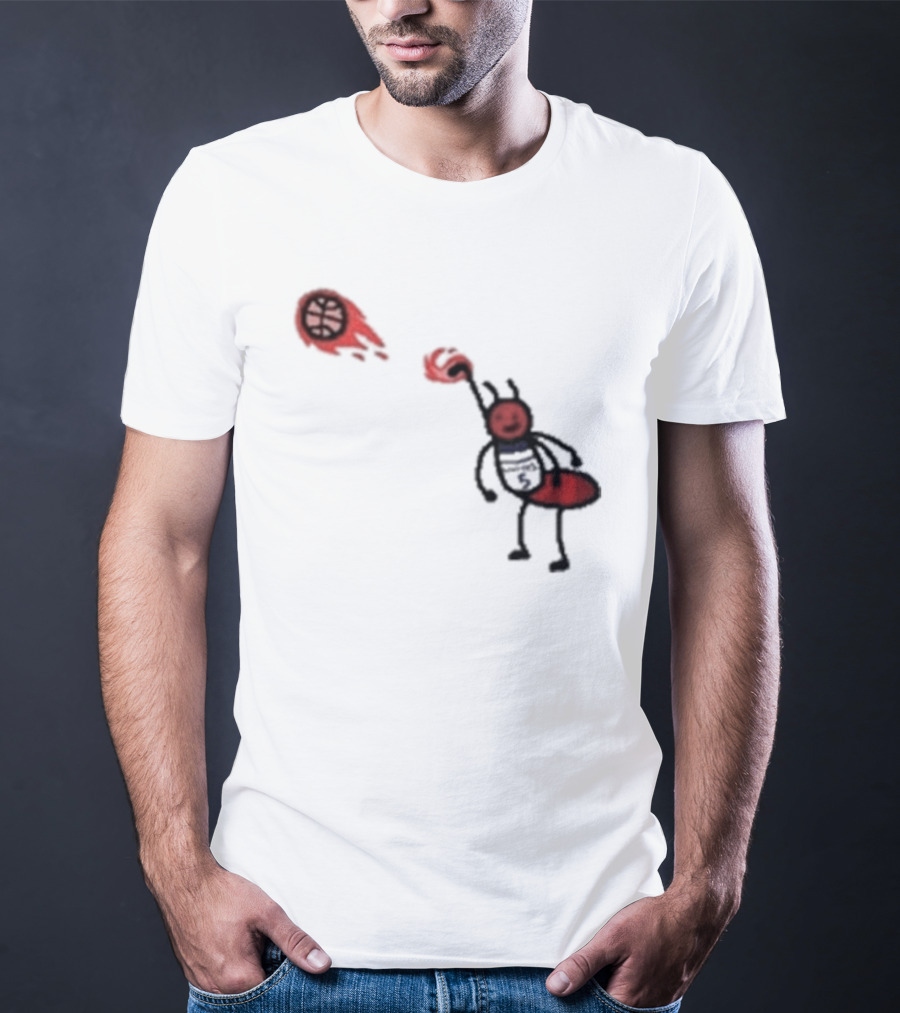 Paint Fire Ant Playing Basketball T-Shirt
