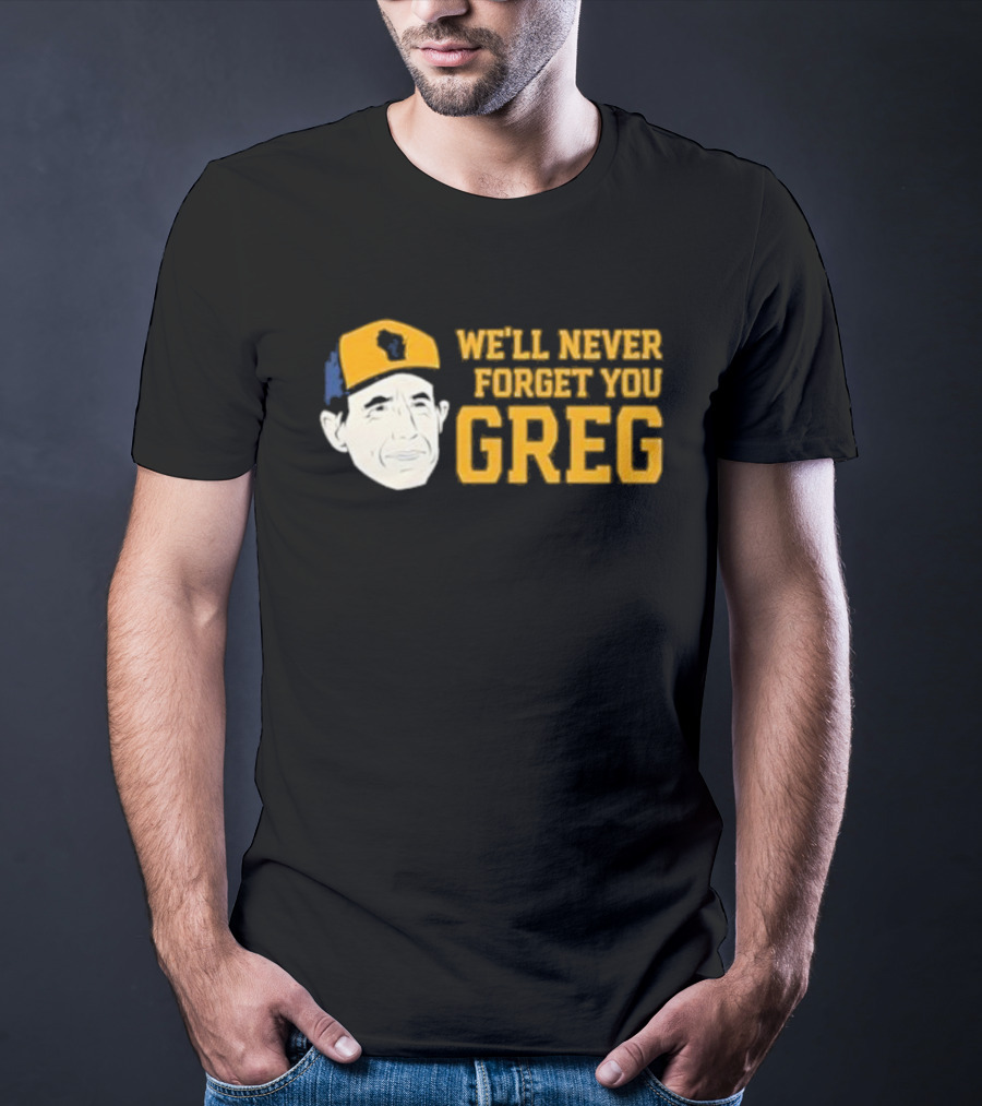 Reviewing The Brew Craig Counsell We’ll Never Forget You Greg Wisconsin Icon T-Shirt