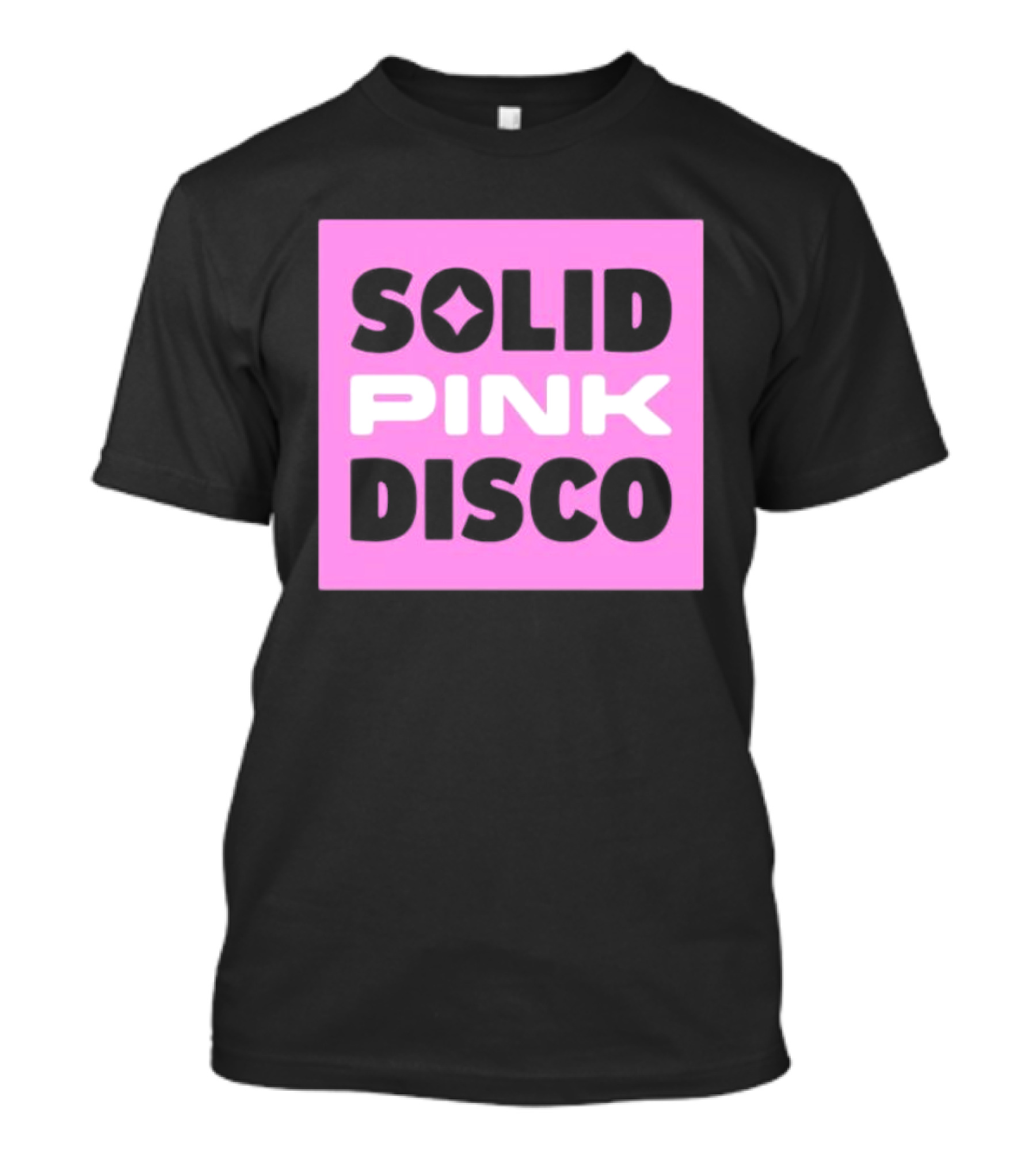 SOLID PINK DISCO Starburst Retro Block T-Shirt