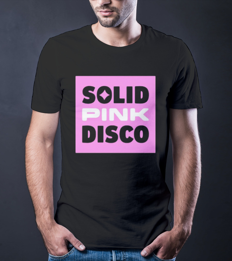 SOLID PINK DISCO Starburst Retro Block T-Shirt