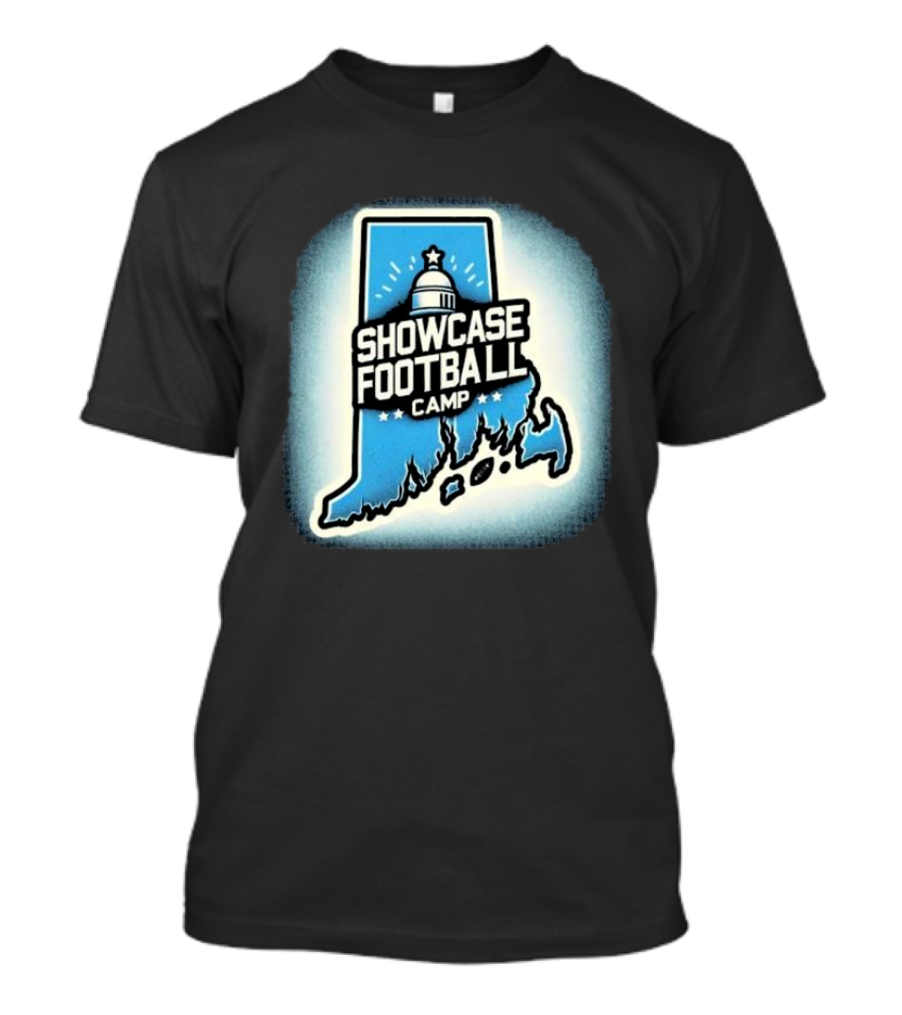 Showcase Football Camp Rhode Island Capitol Map T-Shirt