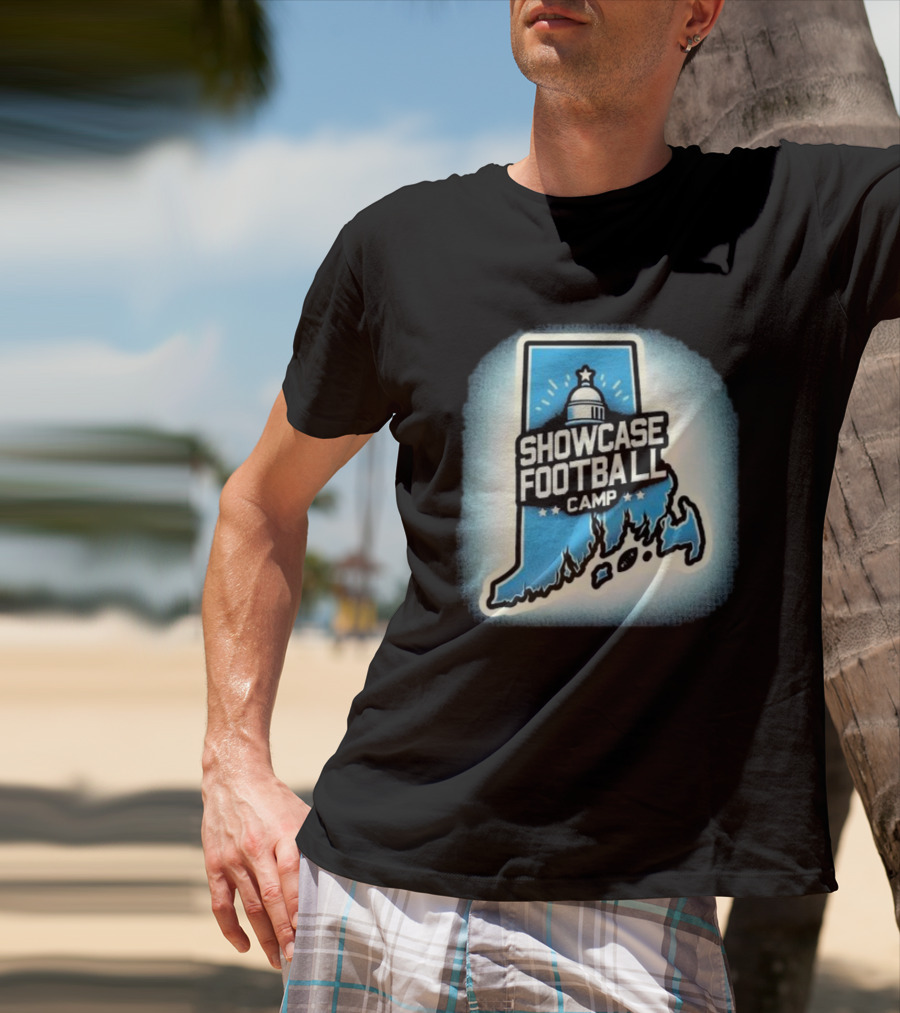 Showcase Football Camp Rhode Island Capitol Map T-Shirt